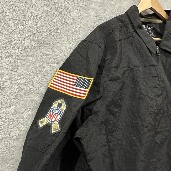 NFL Nike On Field Seahawks Full Zip Windbreaker Jacket Men XL Black